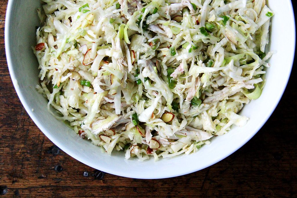 Flavorful Chicken & Cabbage Salad with Sesame Almonds